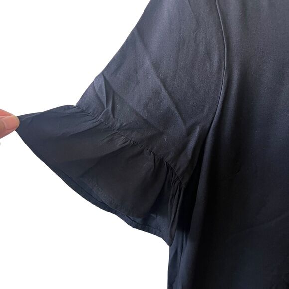 Lulus Chic of Perfection Black Shift Dress Womens Sz. Small Short Sleeve Neutral - Picture 4 of 10